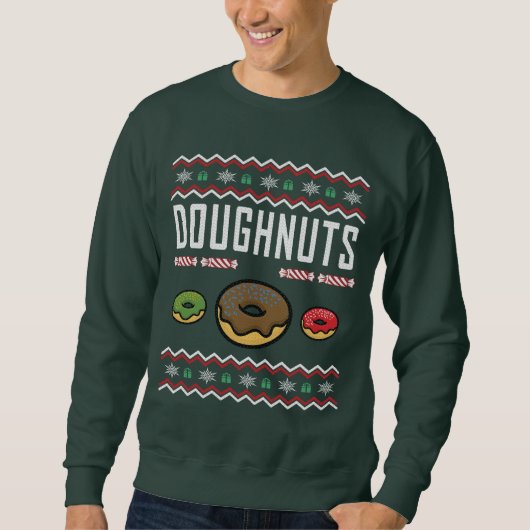 Doughnut Ugly Christmas Sweater Sweatshirt (Vorderseite)
