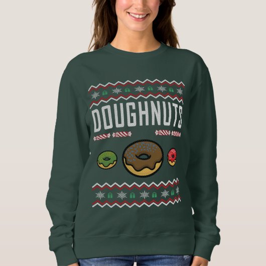 Doughnut Ugly Christmas Sweater Sweatshirt (Vorderseite)