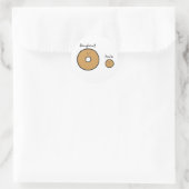 Doughnut und Baby Runder Aufkleber (Tasche)