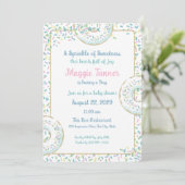 Doughnut und Candy Sprinkles Baby Boy Dusche Einladung (Stehend Vorderseite)