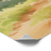 Doughnut Village Zeichen rustikal Poster (Ecke)