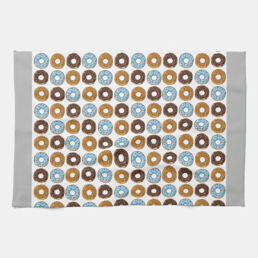 Doughnut White Kittuch Geschirrtuch (Horizontal)