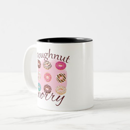 Doughnut Worry Zweifarbige Tasse (Vorderseite Links)