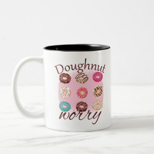 Doughnut Worry Zweifarbige Tasse