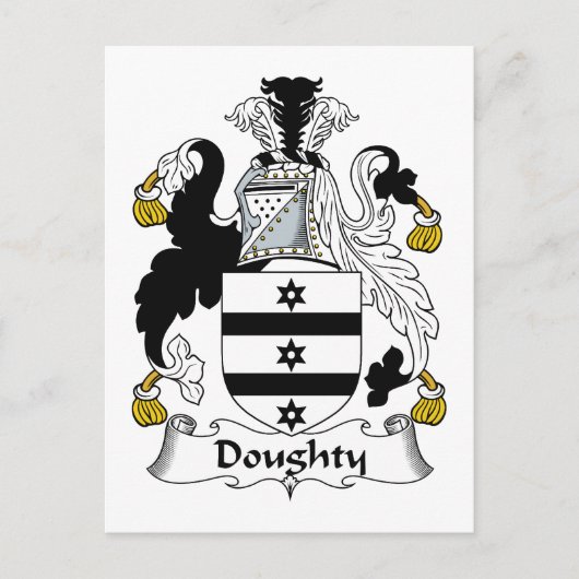 Doughty Familienwappen Postkarte (Vorderseite)