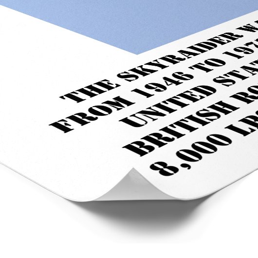 Douglas A-1 Skyraider Poster (Ecke)