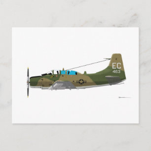 Douglas A-1E Skyraider Postkarte