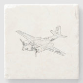 Douglas A-26 Invader Steinuntersetzer (Vorderseite)