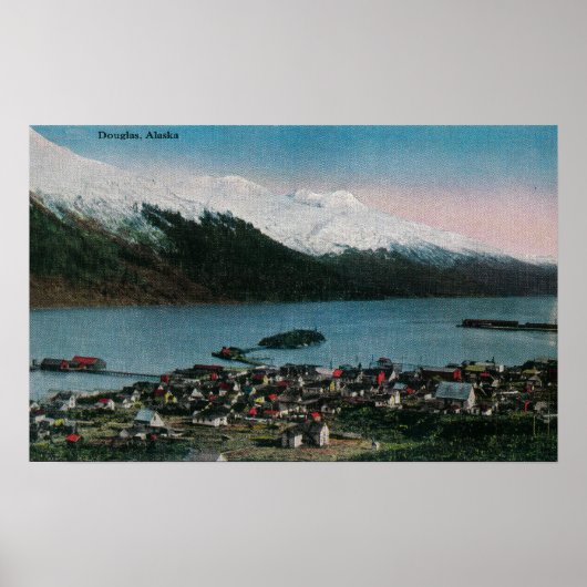 Douglas, Alaska Town ViewDouglas, AK Poster (Vorne)
