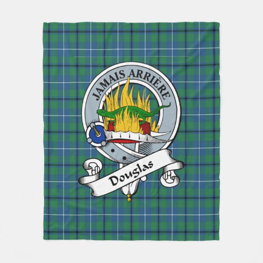 Douglas Ancient Clan Abzeichen Tartan Kariert Fleecedecke (Vorderseite)