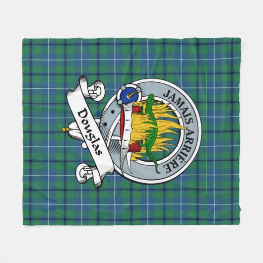 Douglas Ancient Clan Abzeichen Tartan Kariert Fleecedecke (Vorderseite (Horizontal))