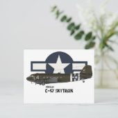 Douglas C-47 Skytrain Postkarte (Stehend Vorderseite)