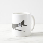 Douglas C-47 Skytrain WW2 Transport Airplane Kaffeetasse (VorderseiteRechts)