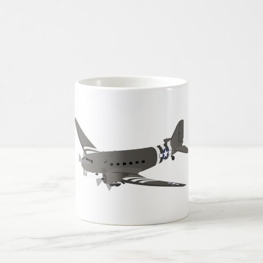 Douglas C-47 Skytrain WW2 Transport Airplane Kaffeetasse (Mittel)