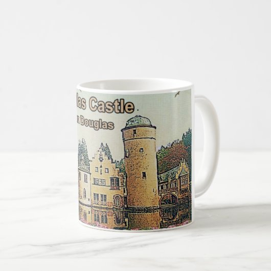 Douglas Castle - Sitz von Clan Douglas Kaffeetasse (VorderseiteRechts)