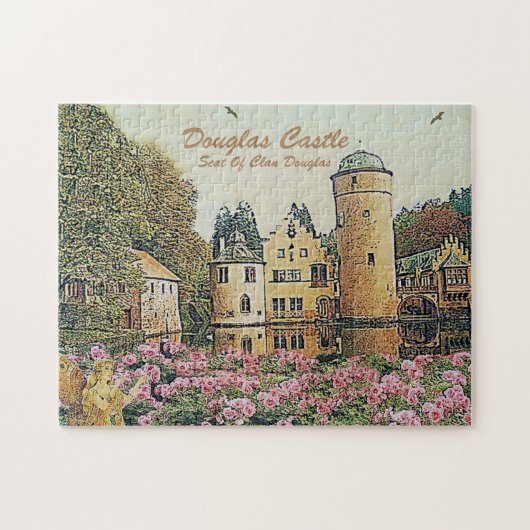 Douglas Castle - Sitz von Clan Douglas Puzzle (Horizontal)