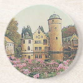 Douglas Castle - Sitz von Clan Douglas Sandstein Untersetzer
