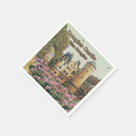 Douglas Castle - Sitz von Clan Douglas Serviette (Ecke)