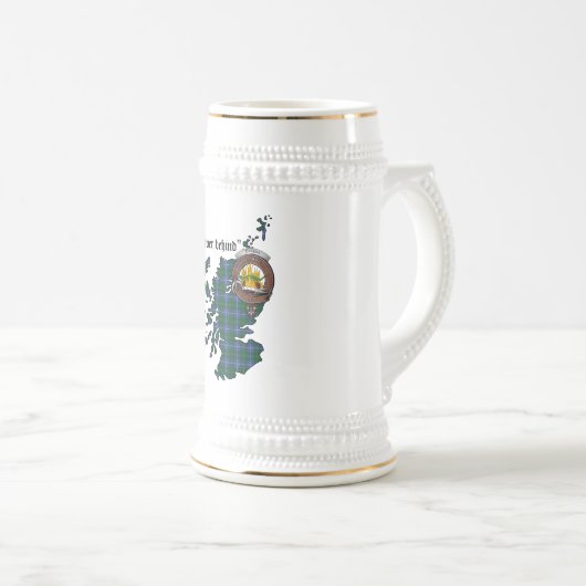 Douglas Clan Abzeichen Stein Bierglas (VorderseiteRechts)