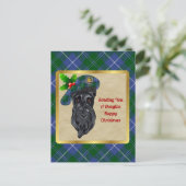 Douglas Clan Abzeichen & Tartan Christmas Postcard Postkarte (Stehend Vorderseite)