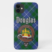 Douglas Clan Abzeichen & Tartan Phone Case (Rückseite)