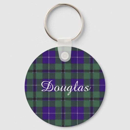 Douglas clan Kariert Scottish tartan Schlüsselanhänger (Vorderseite)