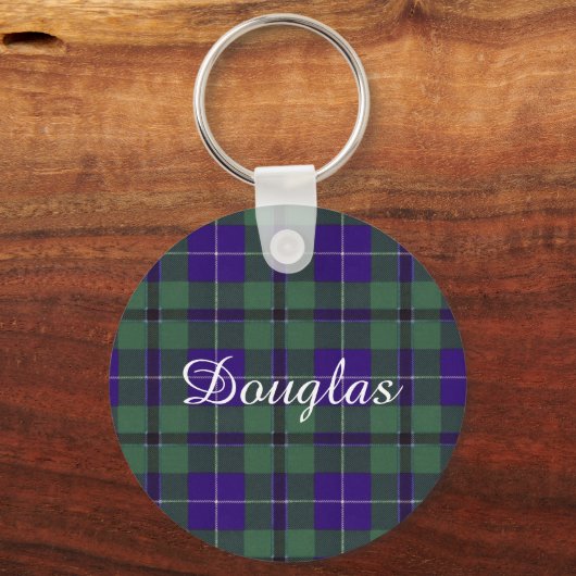 Douglas clan Kariert Scottish tartan Schlüsselanhänger (Vorderseite)