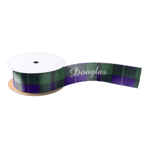Douglas-Clan karierter schottischer Tartan Satinband