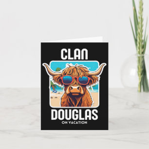 Douglas Clan Vacation Scottish Family Name Party Karte