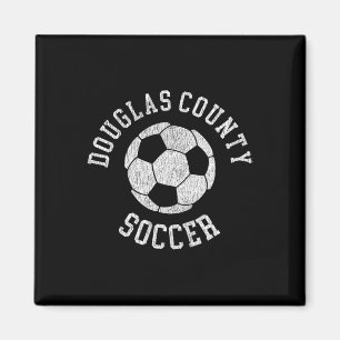 Douglas County Soccer Retro abgenutzt 90er Vintag Magnet