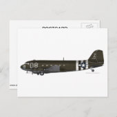 Douglas Dakota C-47 Argonia Postkarte (Vorne/Hinten)