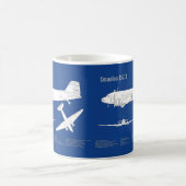 Douglas DC-3 - Airplane Blueprint Zeichnend Plan A Kaffeetasse (Mittel)
