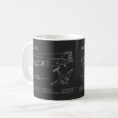 Douglas DC-3 - Airplane Blueprint Zeichnend Pläne  Kaffeetasse (Vorderseite Links)