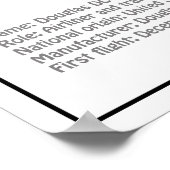 Douglas DC-3 - Airplane Blueprint Zeichnend Pläne  Poster (Ecke)