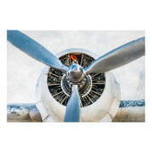 Douglas DC-3 Flugzeug. Propeller Fotodruck (Vorne)