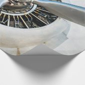 Douglas DC-3 Flugzeug. Propeller Geschenkpapier (Ecke)