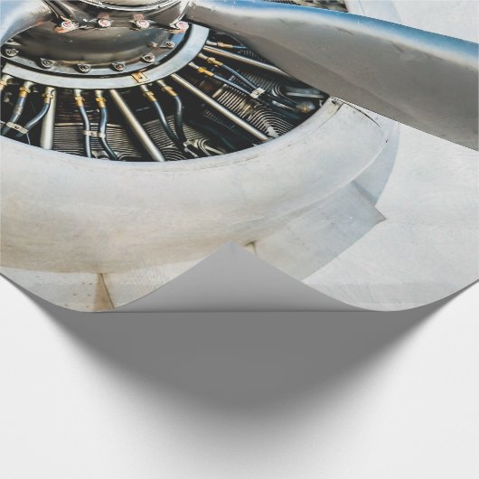 Douglas DC-3 Flugzeug. Propeller Geschenkpapier (Ecke)