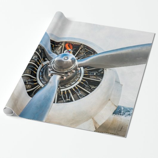 Douglas DC-3 Flugzeug. Propeller Geschenkpapier (Ungerollt)