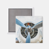 Douglas DC-3 Flugzeug. Propeller Magnet (Vorderseite/Rückseite)