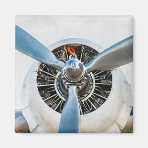 Douglas DC-3 Flugzeug. Propeller Magnet