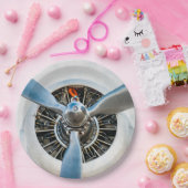 Douglas DC-3 Flugzeug. Propeller Pappteller (Party)