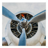 Douglas DC-3 Flugzeug. Propeller Poster (Vorderseite)