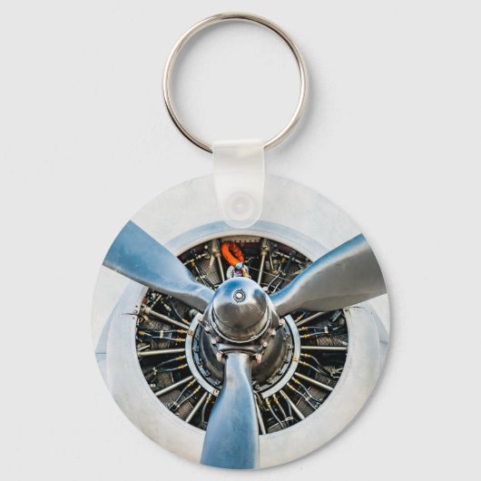 Douglas DC-3 Flugzeug. Propeller Schlüsselanhänger (Vorderseite)