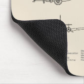 Douglas DC-3 - Flugzeugkonzept Zeichnend Pläne SD Mousepad (Ecke)