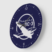 Douglas DC-3 Große Wanduhr (Winkel)