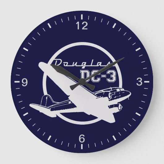 Douglas DC-3 Große Wanduhr (Vorderseite)