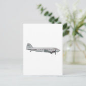 Douglas DC-3 Johnson Flying Service Postkarte (Stehend Vorderseite)