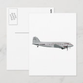 Douglas DC-3 Johnson Flying Service Postkarte (Vorne/Hinten)