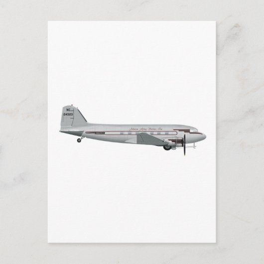 Douglas DC-3 Johnson Flying Service Postkarte (Vorderseite)