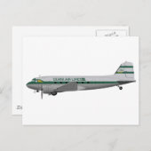 Douglas DC-3 Ozark Airlines Postkarte (Vorne/Hinten)